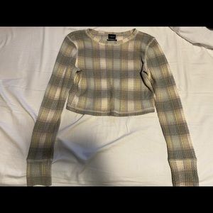 Urban Outfitters knitted checkered crop top